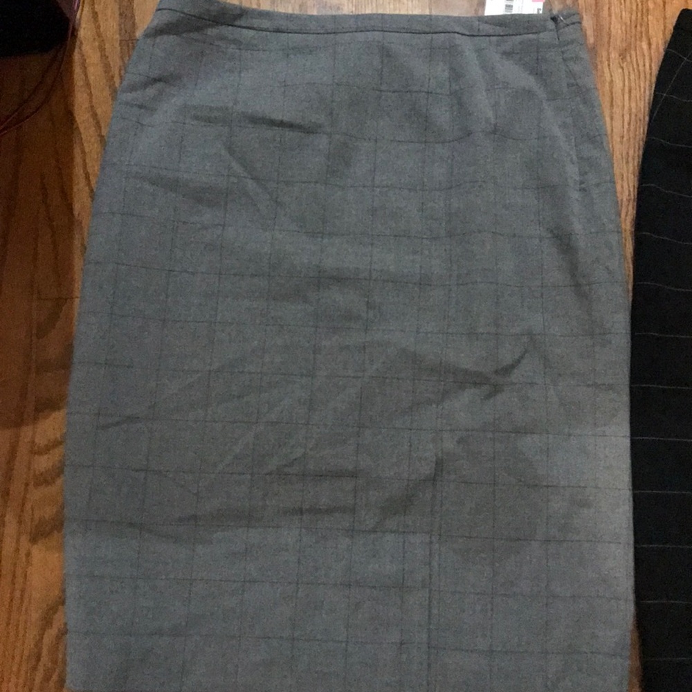 Skirts.  Windowpane pencil